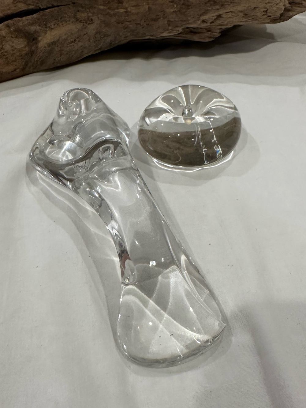 Pair of Glass Crystal Candle Holders by Elsa Peretti for Tiffany & Co  - - Picture 2 of 6